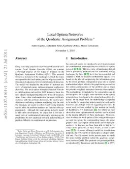 Local Optima Networks of the Quadratic Assignment Problem