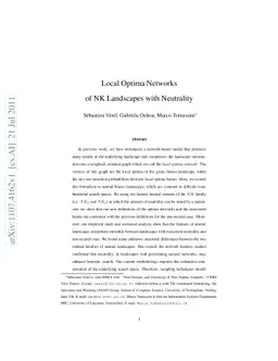 Local Optima Networks of NK Landscapes with Neutrality