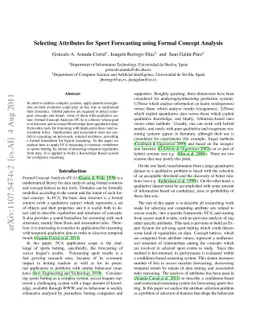 Selecting Attributes for Sport Forecasting using Formal Concept Analysis