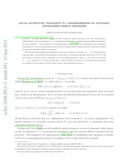 Local asymptotic normality in δ-neighborhoods of standard
  generalized Pareto processes