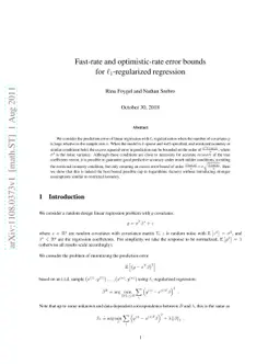 Fast-rate and optimistic-rate error bounds for L1-regularized regression