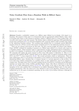 Gradient Flow from a Random Walk in Hilbert Space