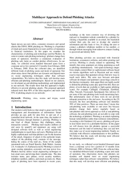 Multilayer Approach to Defend Phishing Attacks