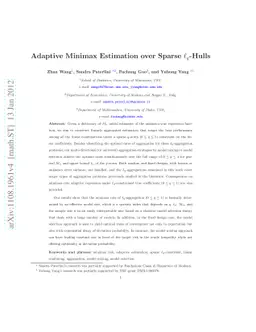 Adaptive Minimax Estimation over Sparse $\ell_q$-Hulls