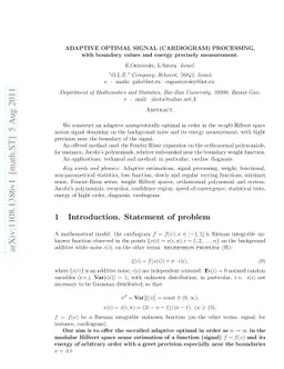 Adaptive Optimal Signal (Cardiogram) Processing, with boundary values
  and energy precisely measurement