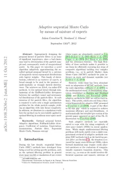 Adaptive sequential Monte Carlo by means of mixture of experts
