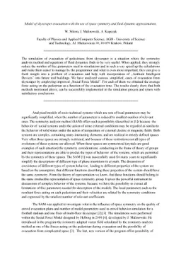 Model of skyscraper evacuation with the use of space symmetry and fluid
  dynamic approximation
