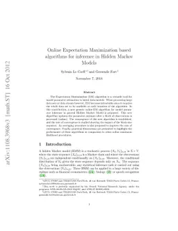Online Expectation Maximization based algorithms for inference in hidden
  Markov models