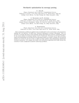 Stochastic optimization by message passing