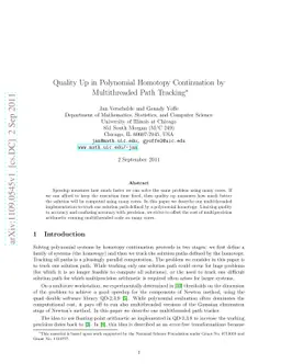 Quality Up in Polynomial Homotopy Continuation by Multithreaded Path
  Tracking