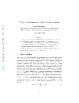 Majorization bounds for distribution function