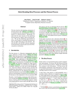 The Stick-Breaking Construction of the Beta Process as a Poisson Process