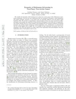 Dynamics of Boltzmann Q-Learning in Two-Player Two-Action Games