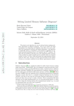 Solving Limited Memory Influence Diagrams