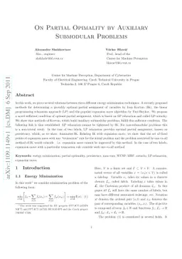 On Partial Opimality by Auxiliary Submodular Problems
