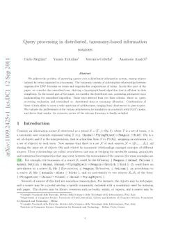 Query processing in distributed, taxonomy-based information sources