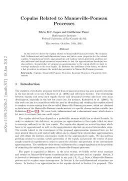 Copulas Related to Manneville-Pomeau Processes