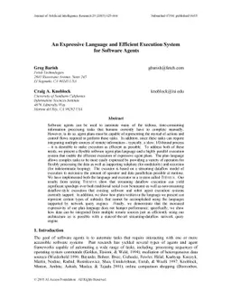 An Expressive Language and Efficient Execution System for Software
  Agents