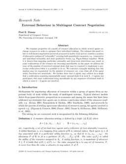 Extremal Behaviour in Multiagent Contract Negotiation