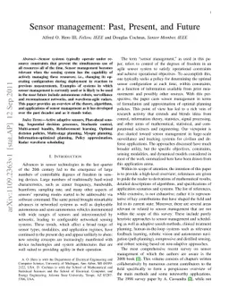 Sensor Management: Past, Present, and Future