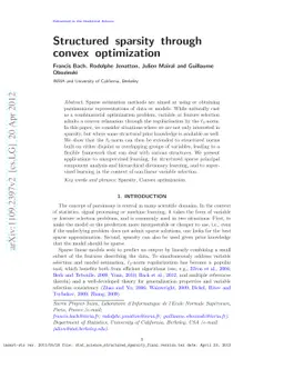 Structured sparsity through convex optimization