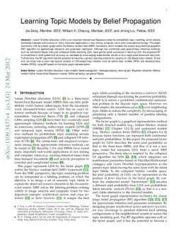 Learning Topic Models by Belief Propagation
