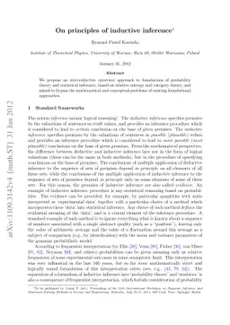 On principles of inductive inference