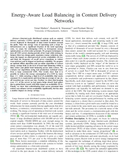 Energy-Aware Load Balancing in Content Delivery Networks