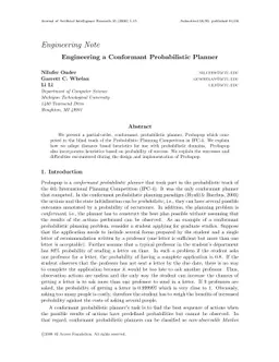 Engineering a Conformant Probabilistic Planner