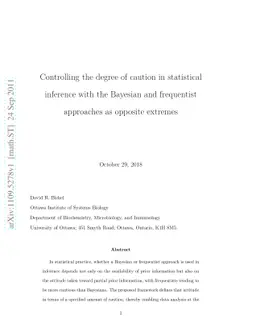 Controlling the degree of caution in statistical inference with the
  Bayesian and frequentist approaches as opposite extremes
