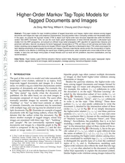 Higher-Order Markov Tag-Topic Models for Tagged Documents and Images
