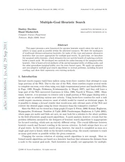 Multiple-Goal Heuristic Search