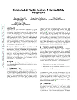 Distributed Air Traffic Control : A Human Safety Perspective