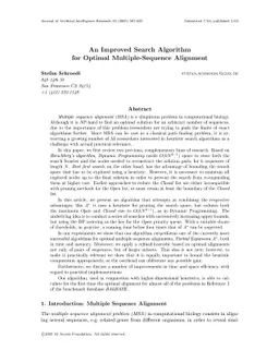 An Improved Search Algorithm for Optimal Multiple-Sequence Alignment