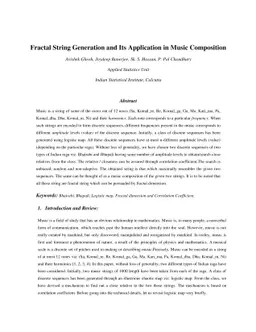 Fractal String Generation and Its Application in Music Composition