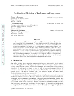 On Graphical Modeling of Preference and Importance