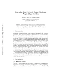 Extending Bron Kerbosch for Solving the Maximum Weight Clique Problem