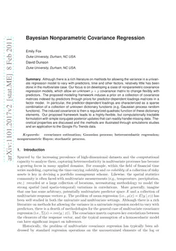 Bayesian Nonparametric Covariance Regression