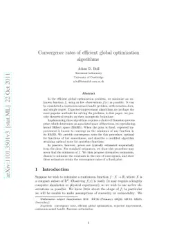 Convergence rates of efficient global optimization algorithms