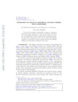 Estimation of means in graphical Gaussian models with symmetries