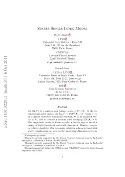 Sparse single-index model