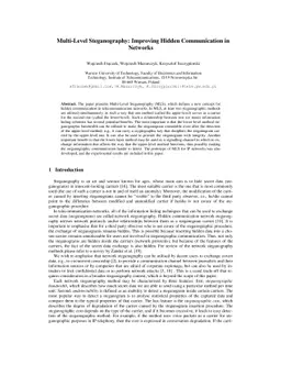 Multi-Level Steganography: Improving Hidden Communication in Networks
