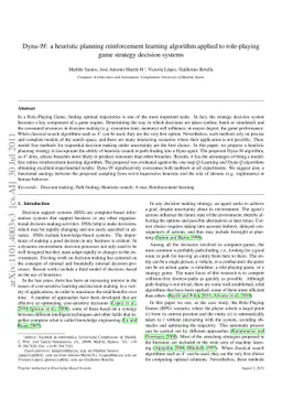 Dyna-H: a heuristic planning reinforcement learning algorithm applied to
  role-playing-game strategy decision systems