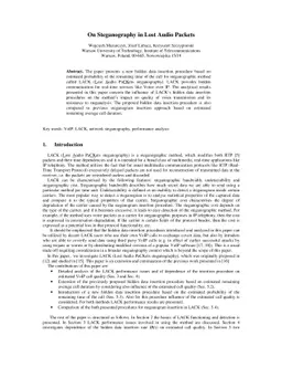 On Steganography in Lost Audio Packets