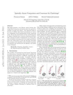 Spatially-Aware Comparison and Consensus for Clusterings