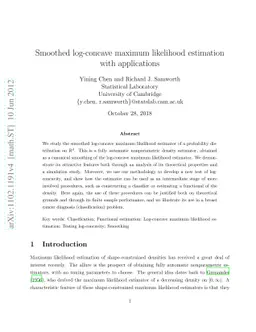Smoothed log-concave maximum likelihood estimation with applications