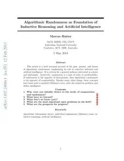 Algorithmic Randomness as Foundation of Inductive Reasoning and
  Artificial Intelligence