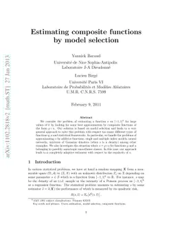 Estimating composite functions by model selection