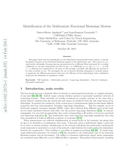 Identification of the Multivariate Fractional Brownian Motion