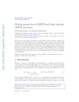 Mixing properties of ARCH and time-varying ARCH processes